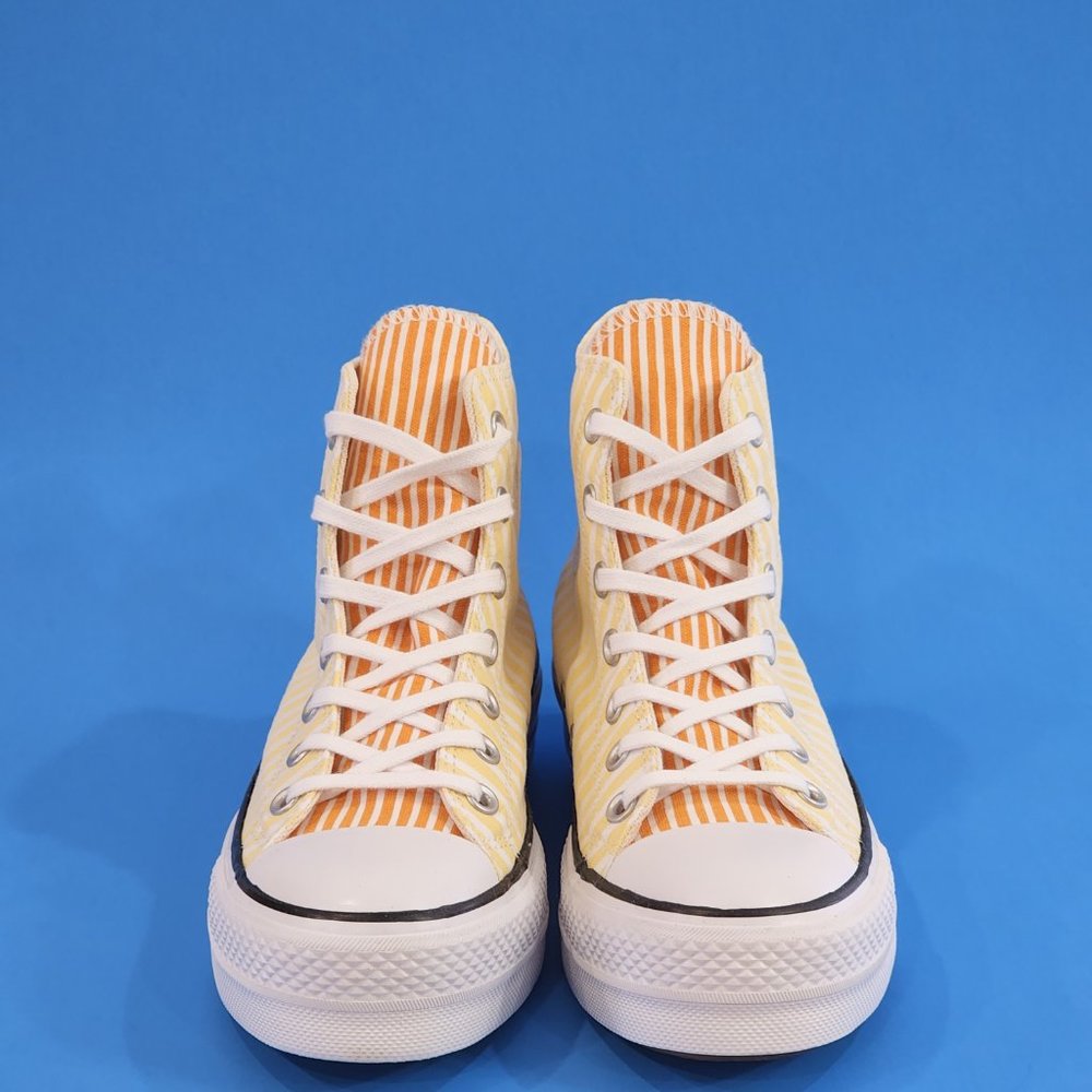 Converse CTAS Hi Lift Cyber Mango Stripes Women's Platform Sneakers A03298C NWT - Picture 6 of 6